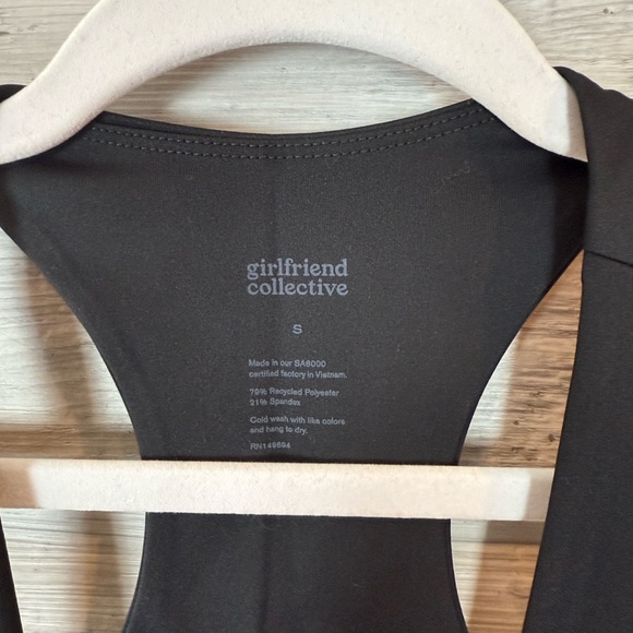 Girlfriend Collective Black Racerback Sports Bra - Picture 2 of 7